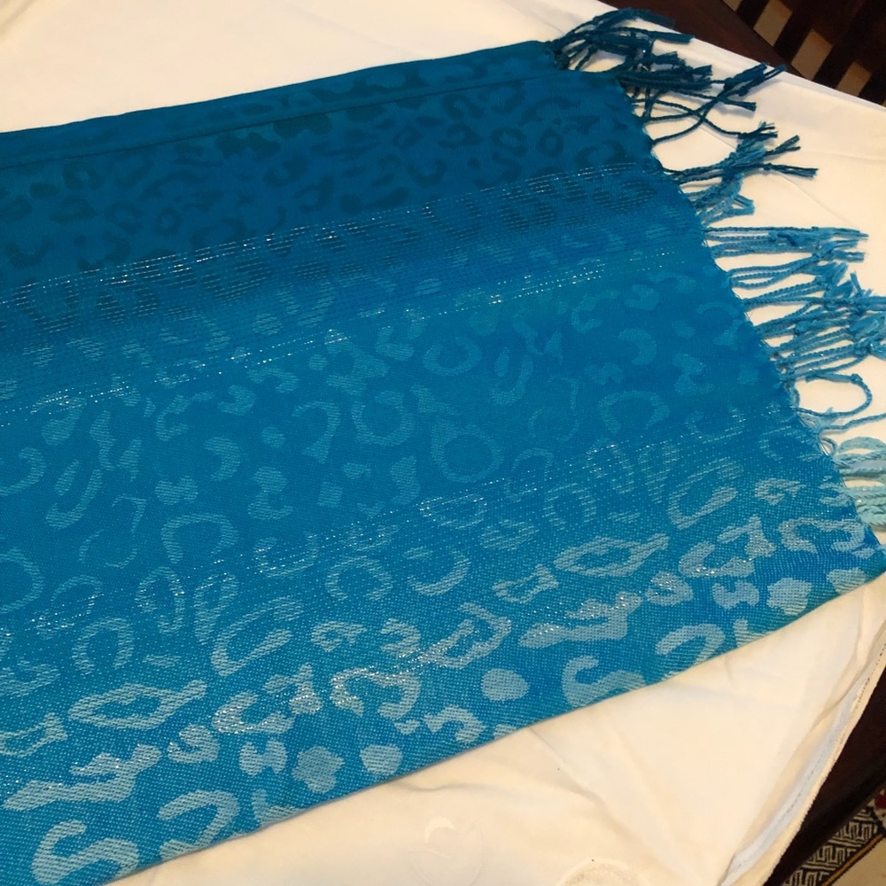 Aqua scarf shawl
